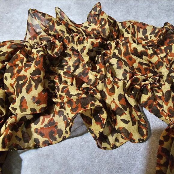 COLLECTION EIGHTEEN Cheetah Boa POLYESTER Scarf 13" x 72" - Picture 4 of 4